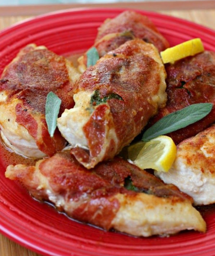 Involtini di tacchino con speck e fontina