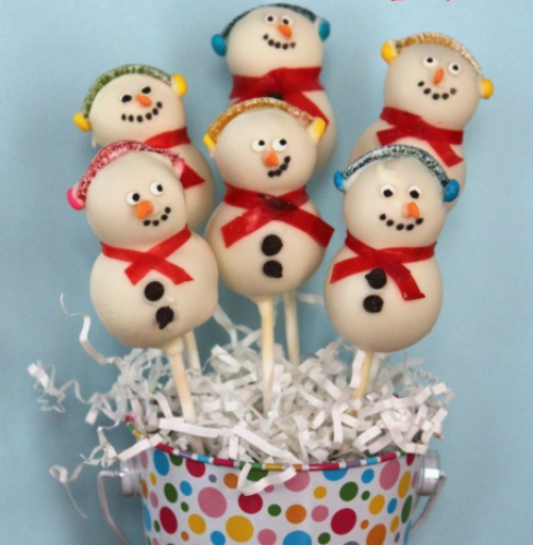 Snowman cakepops