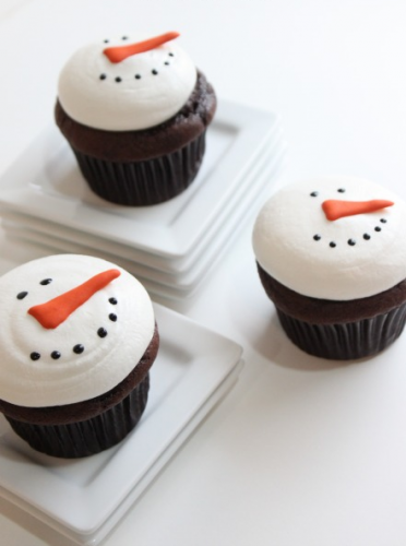 Cupcakes pupazzo di neve