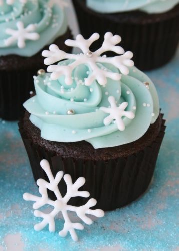 Cupcakes con fiocchi di neve