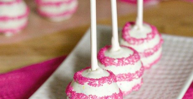 Striped cakepops