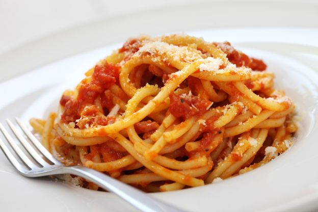 Gli spaghetti all'amatriciana