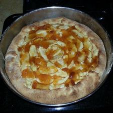 Crostata di mele e marmellata di pesche