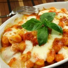 Gnocchi al pomodoro e mozzarella