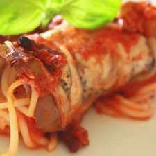 Involtini
di melanzane con tagliolini